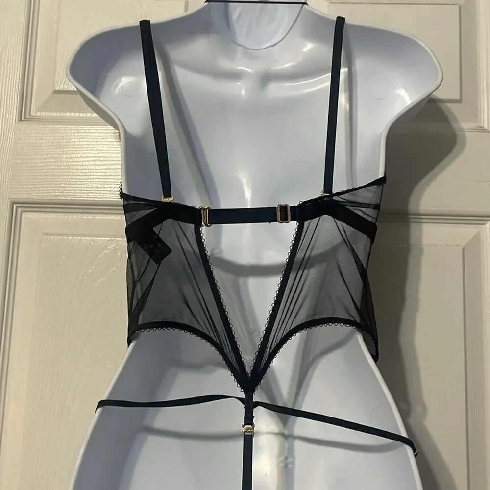 Honey Birdette Emma Bodysuit One Piece Black Size XS - Picture 7 of 13